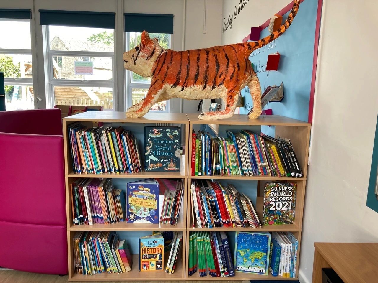 Library animal sculptures